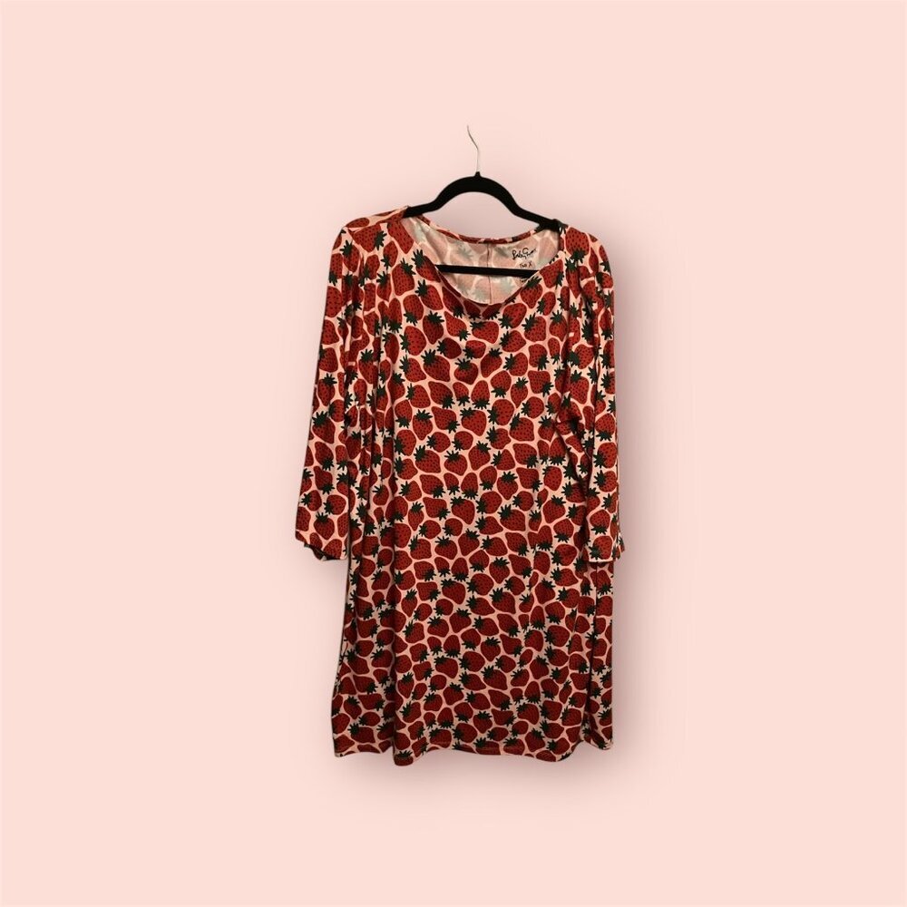 Women's Red Floral Shift Dress